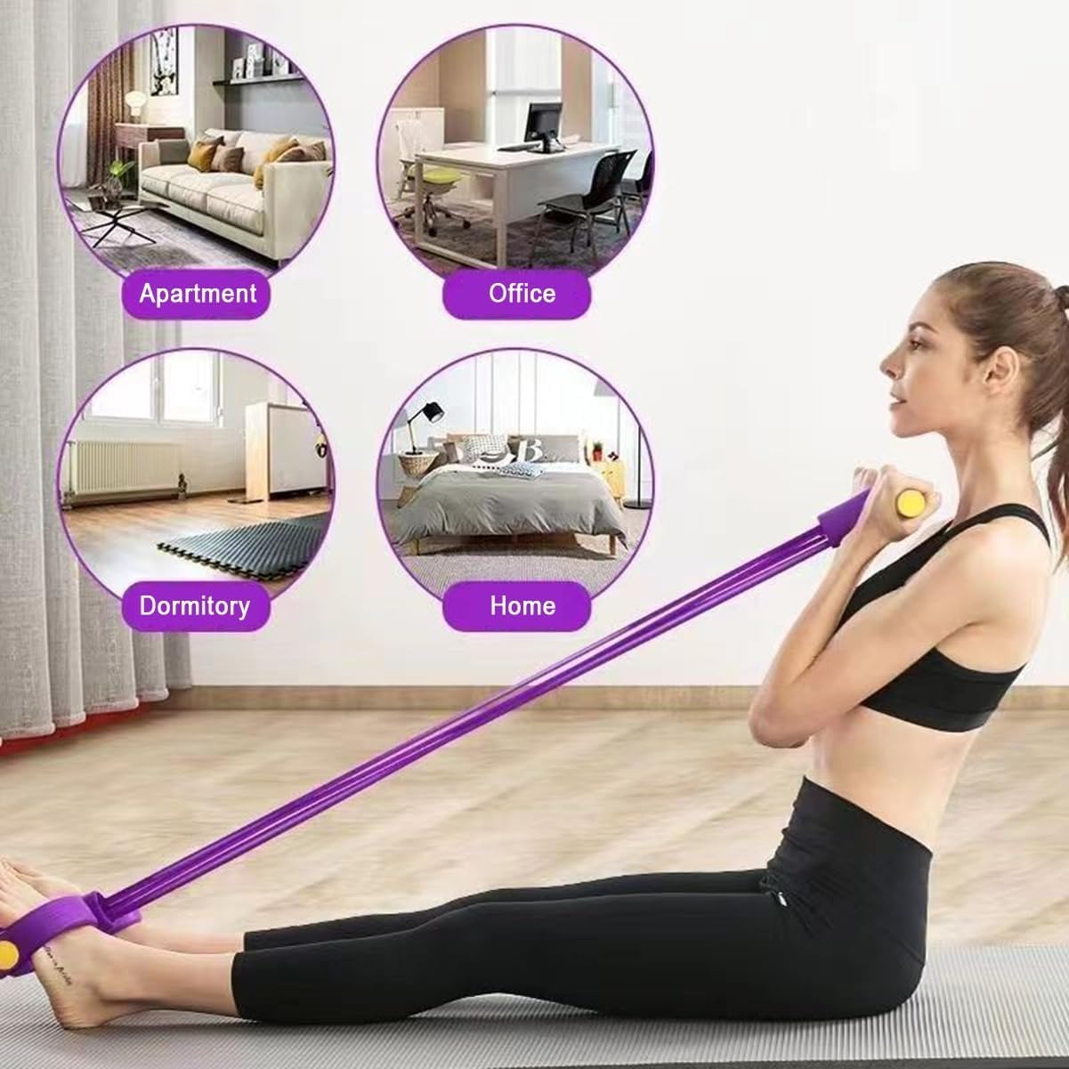 Sports Equipment At Home - 21 Fitness Resistance Bands-6 Tube Pedal
