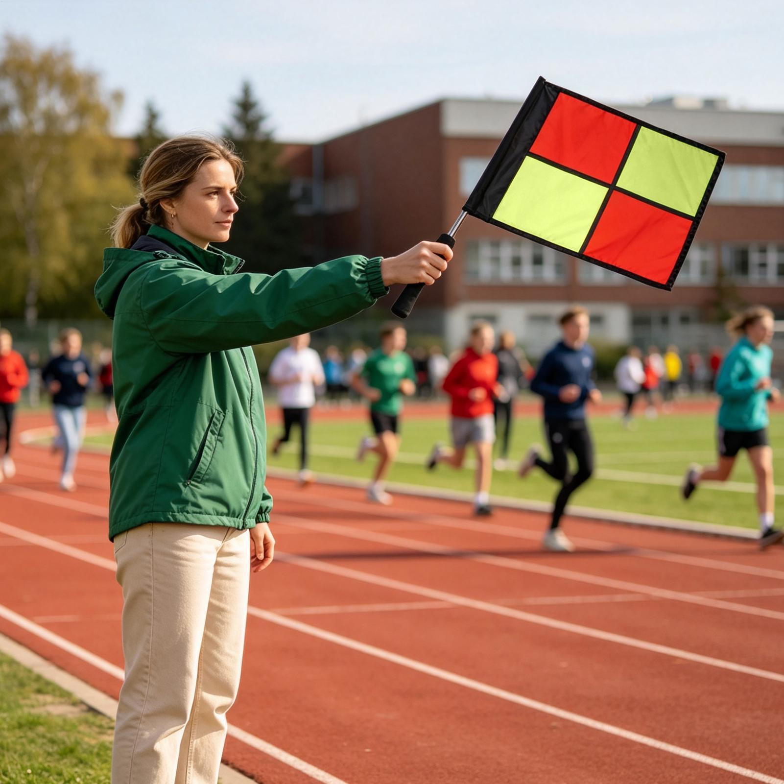 Sports Equipment Volleyball - Soccer Referee Flags 2-Piece High-Visibility Referee