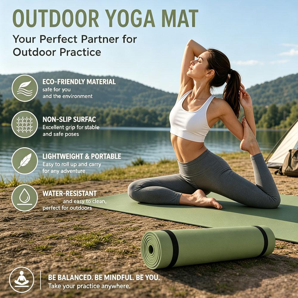 Sports Equipment Supplies - Nonslip Exercise Fitness Pilates Mat Exercise