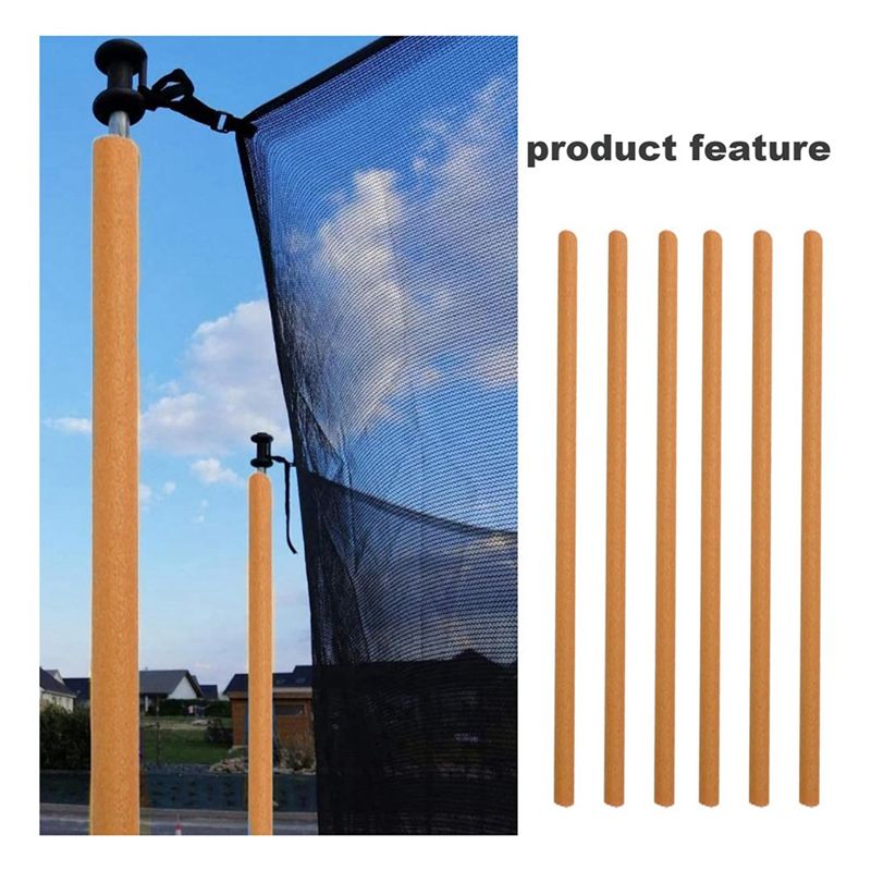 6Pcs 35.4In Trampoline Pole Fo - Trampoline Spring Cover 评论和价格