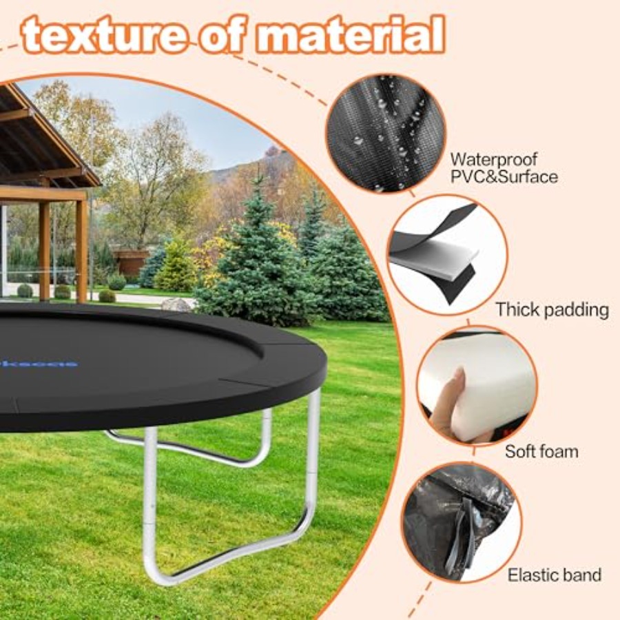 Trampoline Pad for 10ft-16ft R - Trampoline Spring Cover 评论和价格