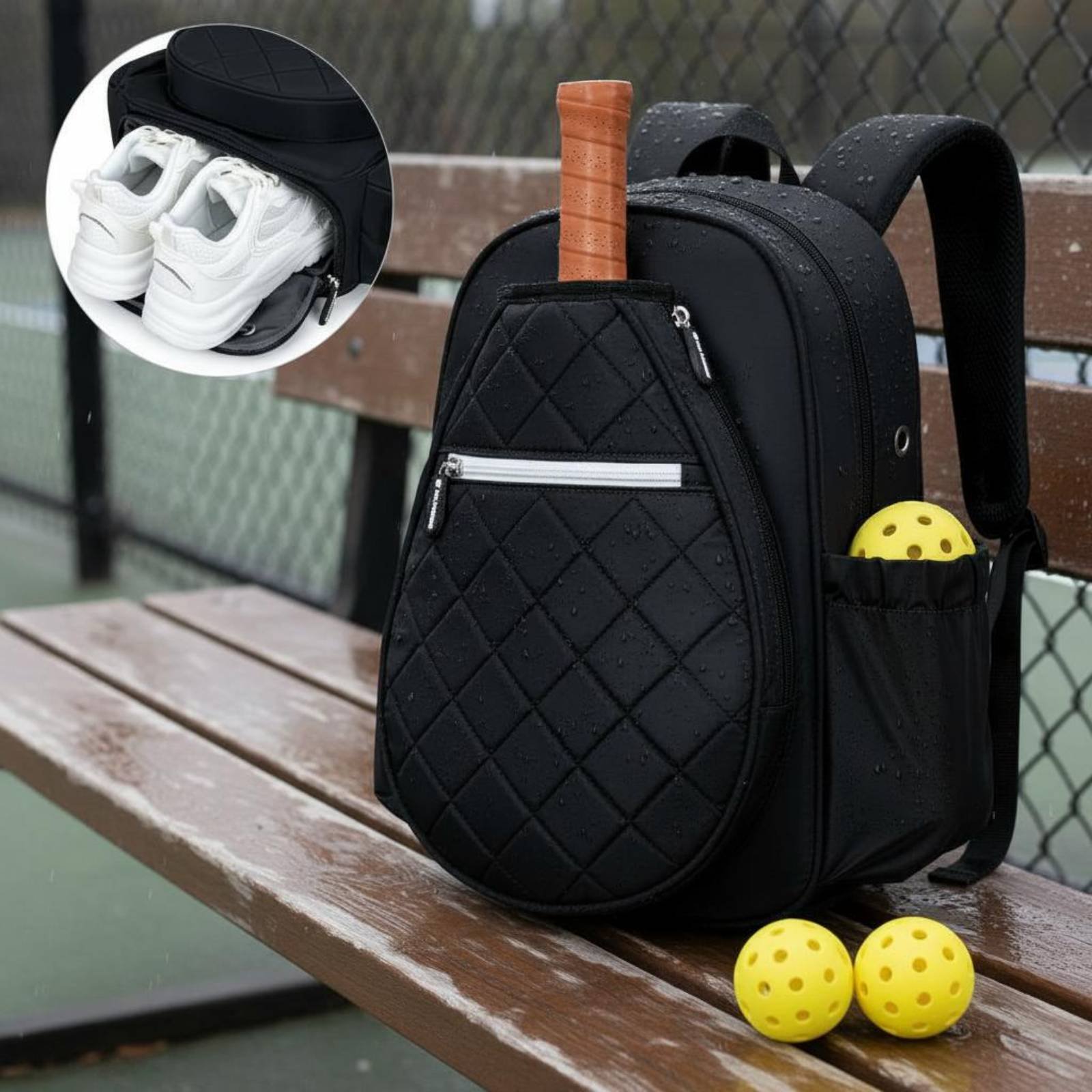 Quilted Pickleball Backpack Li - Pickleball Paddle 评论和价格