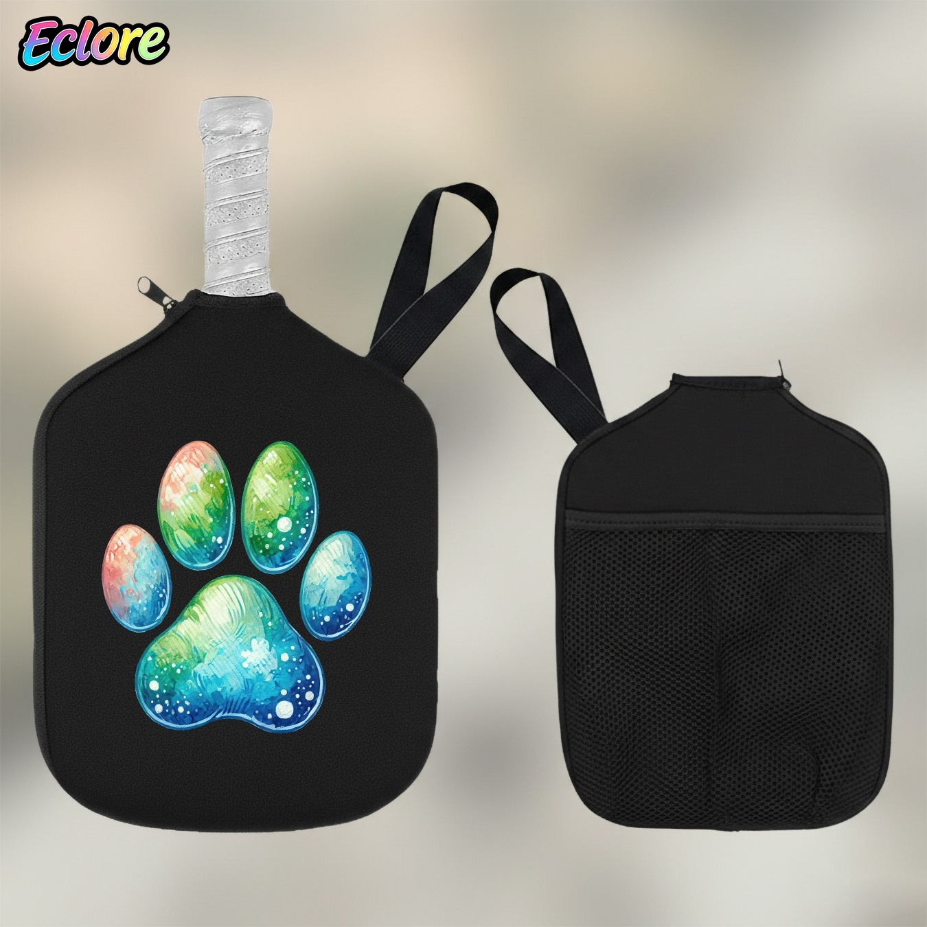 Watercolor Gradient Cat Paw Pr - Pickleball Paddle 评论和价格