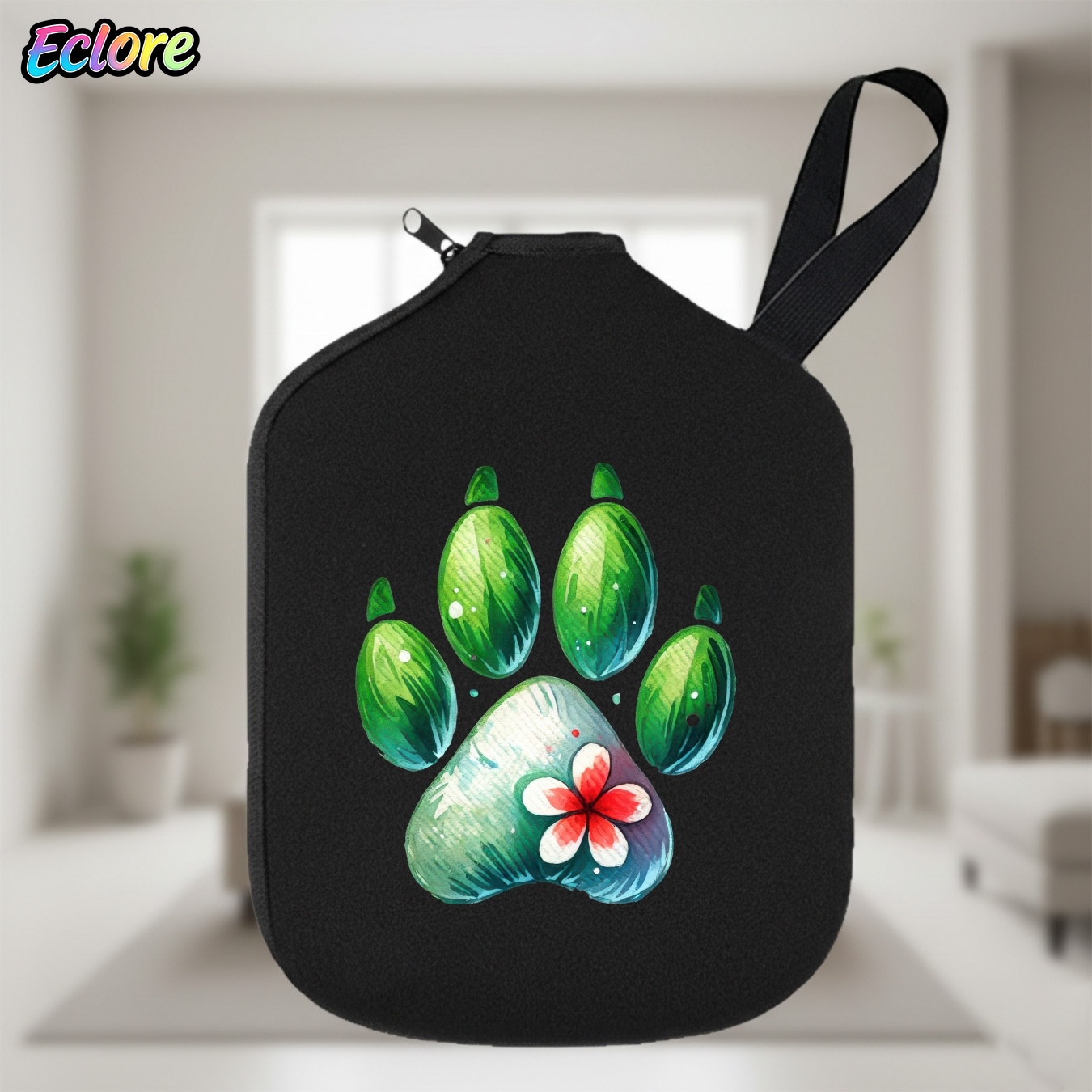 Green Watercolor Paw Print Pad - Pickleball Paddle 评论和价格